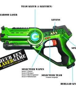 uitleg laserpistool Lasergame huren
