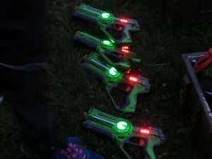 Groene lasergame pistolen